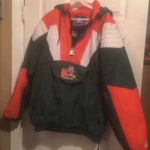 Vintage Miami Hurricanes used hoodie jacket. Xl